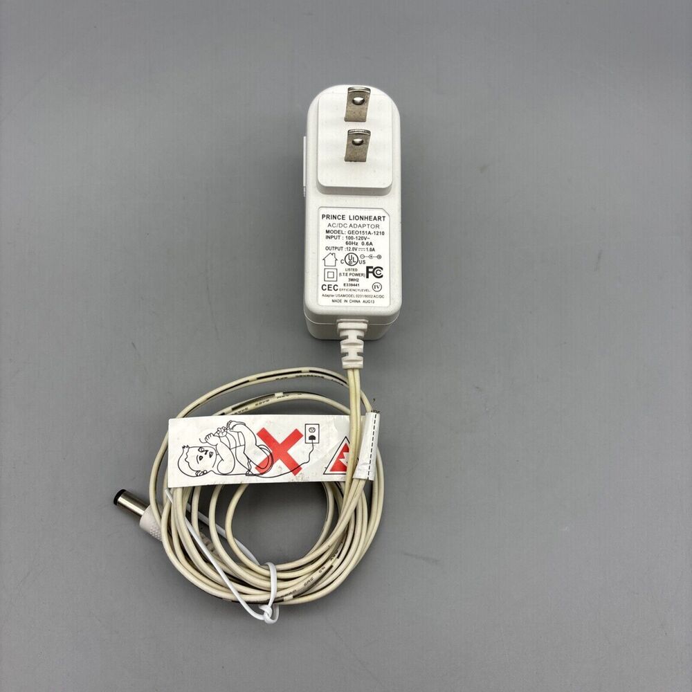 Prince Lionheart AC Adapter Model GEO151A-1210 12V 1A